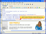 HTML Editor Split Screen Image